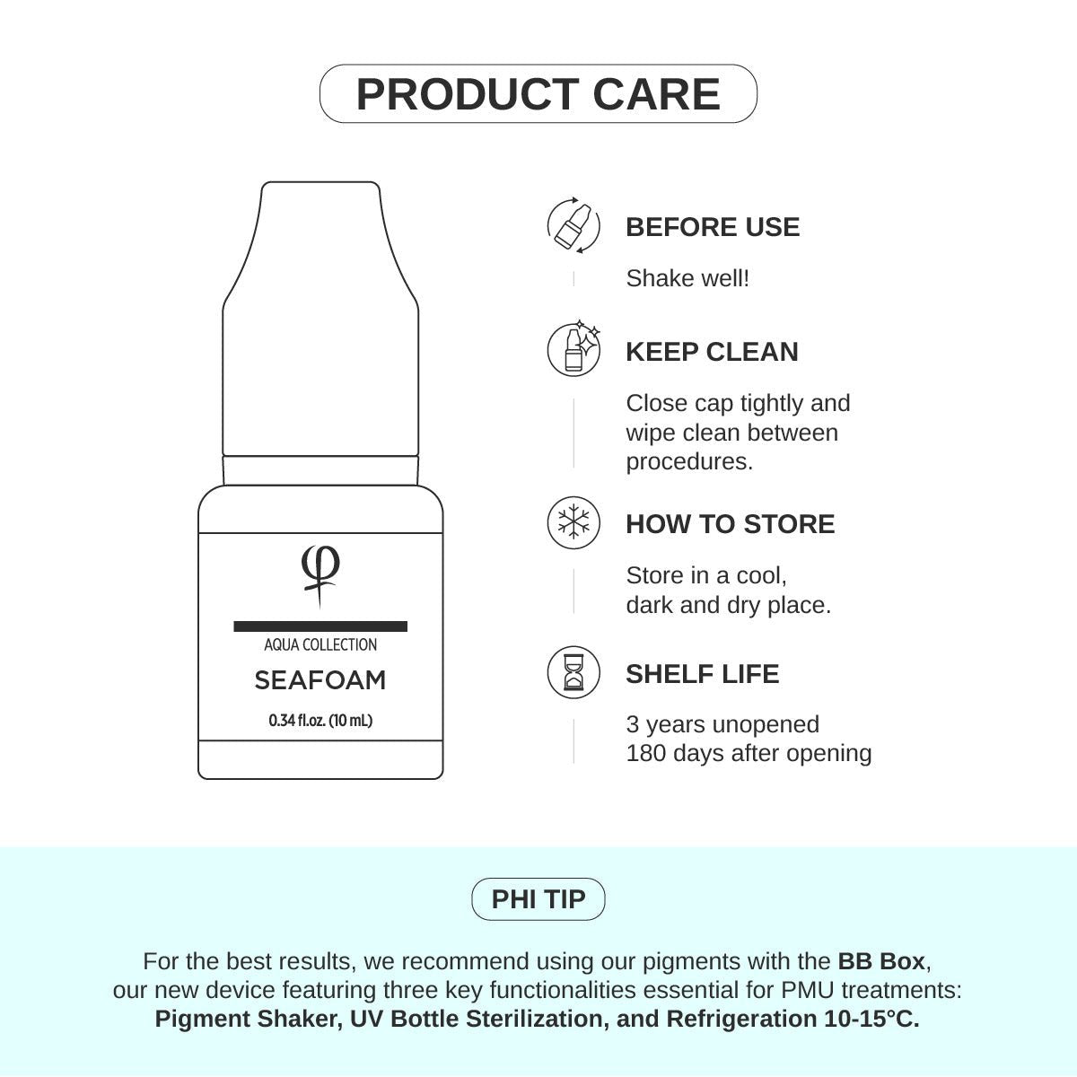 Pigmento Seafoam PMU 10ml - Mr.PMU