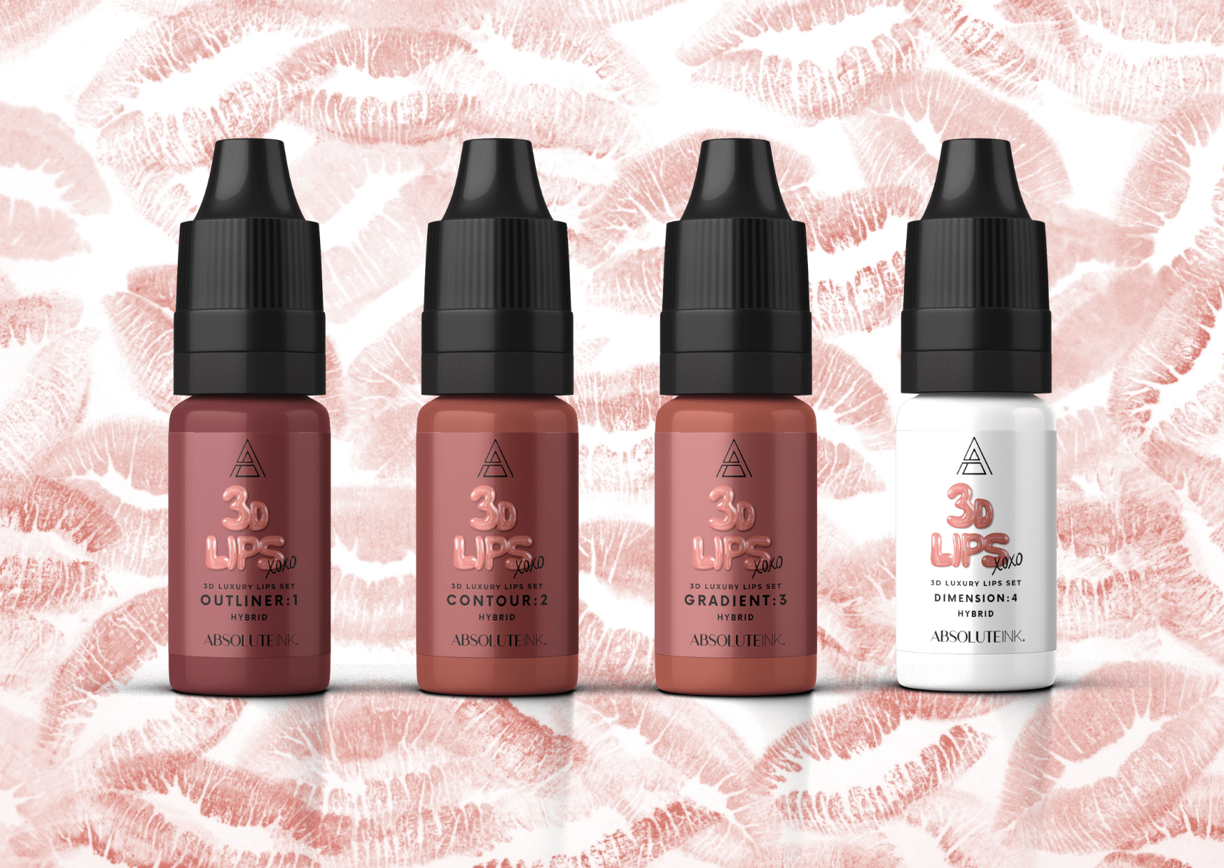 SET 3D LIPS - 4 Pigmentos - Mr.PMU