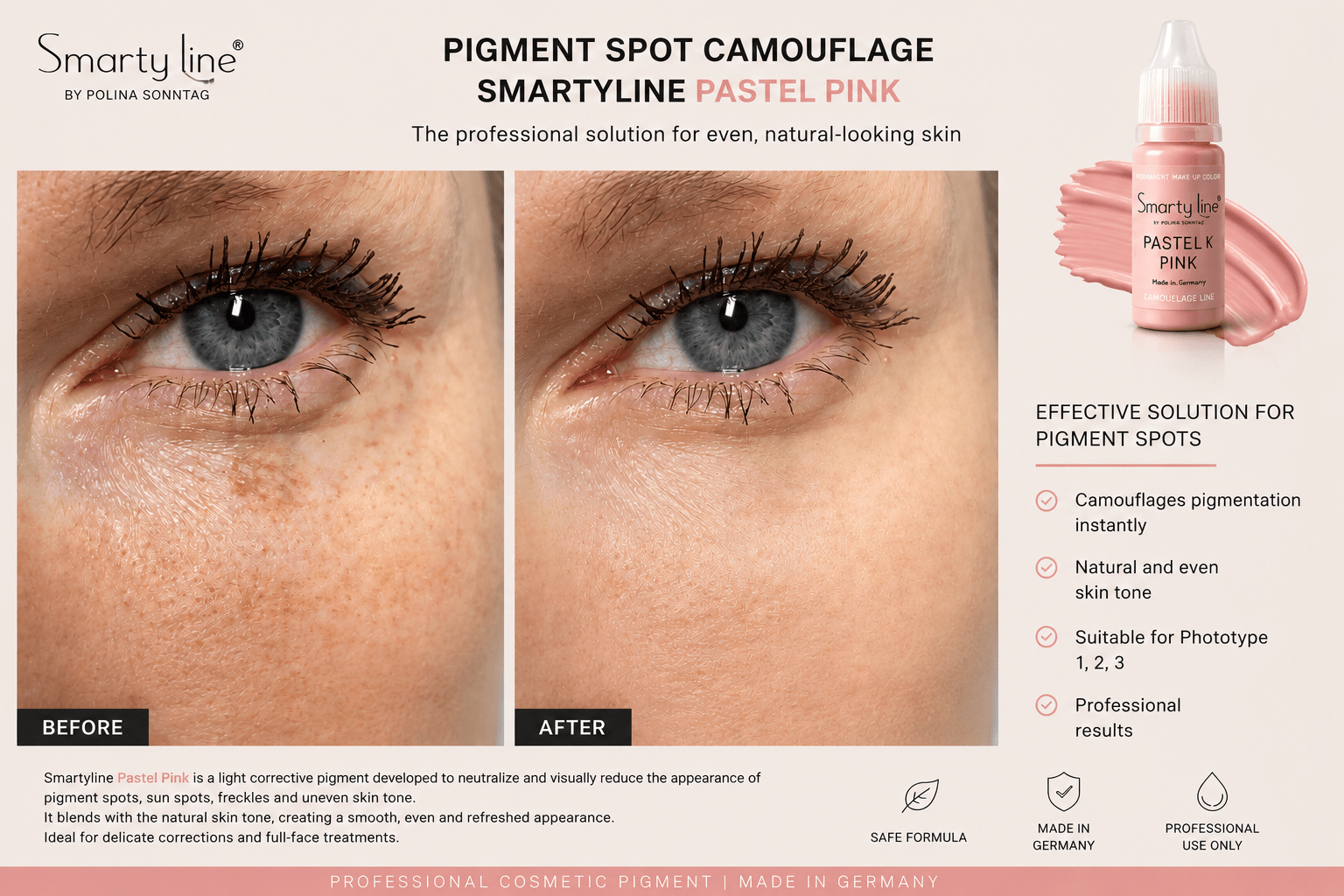Smartyline - Pastel Pink 10ml - Mr.PMU