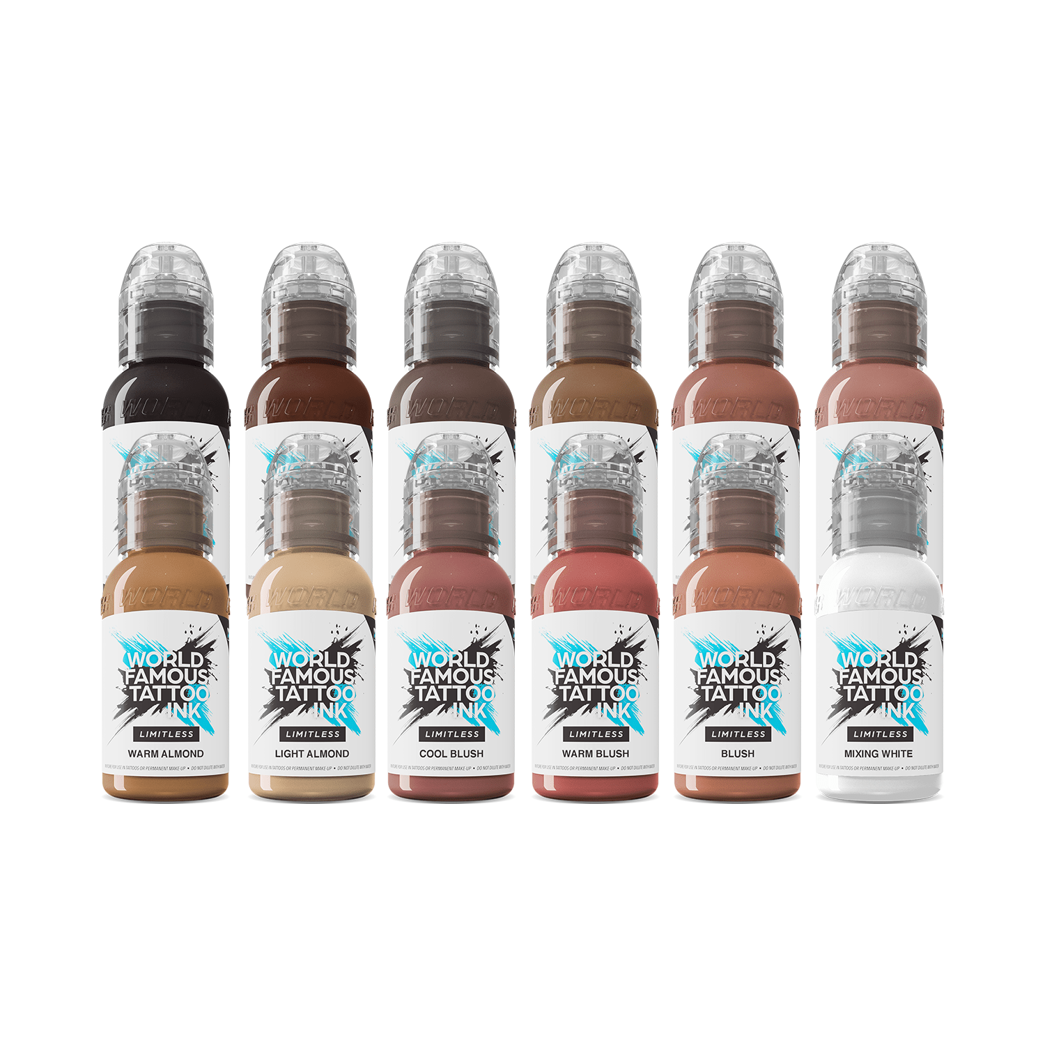 World Famous Limitless Tattoo Ink - Set Pink Ribbon - 12x 30 ml - Mr.PMU